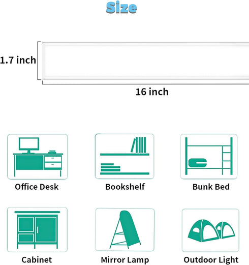 16Inch 700Lumen Function,3 (3000K/4000K/6000K) ASOKO Plug-in Under Desk Light, LED Workbench Lights with Super Brighten