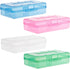 Juvale 4-Pack Large Capacity Plastic Pencil Boxes, Colorful Clear Stackable Cases for School Pens, Markers, Crayons,