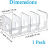 SAYEEC Acrylic File Sorter, Clear File Holder Acrylic Desk Organizer, Sturdy Desktop File Organizer File Folder Holder Rack for Envelopes Mail Letter Paper Notebook Electronics (4 Sections, 1 Pack)