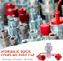 2sets ISO5765-1/4" Hydraulic Coupler Dust Cap, 2 Dust Caps + 2 Plugs | Fits Sub-Compact Tractor Male + Female Quick