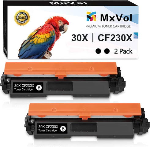 MxVol Compatible 30X 30A Toner Cartridge Replacement for HP CF230A CF230X for HP Laserjet Pro M203dw (2-Pack)