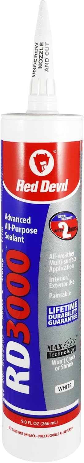 Red Devil 0986 0987 Advanced All Purpose Sealant, 1-Pack, White
