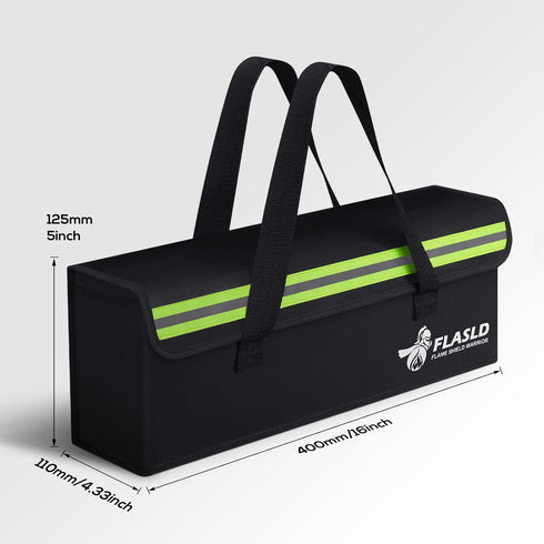 (16 4.3 5in) FLASLD E-Bike Battery Bag Fireproof Safe Charging Bag Explosionproof Lipo Battery Bag Large Capatity