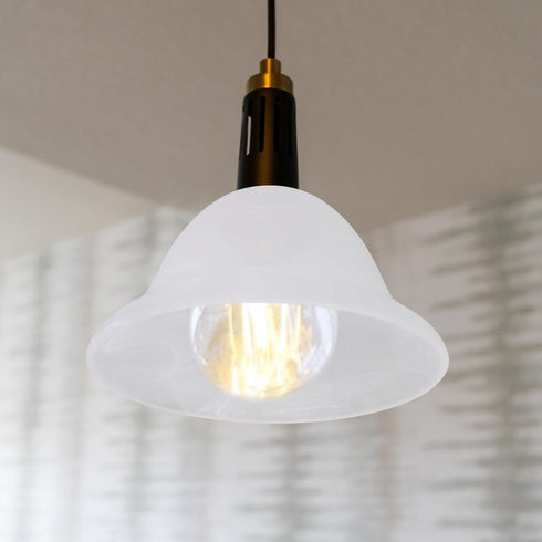 HONITANO 7.28X7.28X3.93 Inch Glass Lamp Shade Pendant Light Cover Decorative Lampshade Holder Replacement for Bedroom
