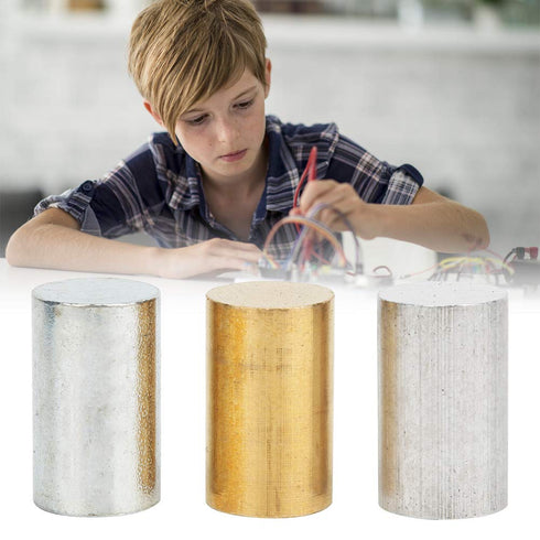Iron Cubes 3-Piece Equal Length Cylinders for Density and Specific Gravity Activities