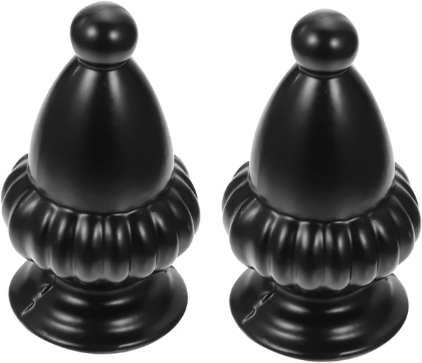 POPETPOP Harvard Horn Lamp Finial Knob Set Decorative Floor Light Caps Polished Chrome
