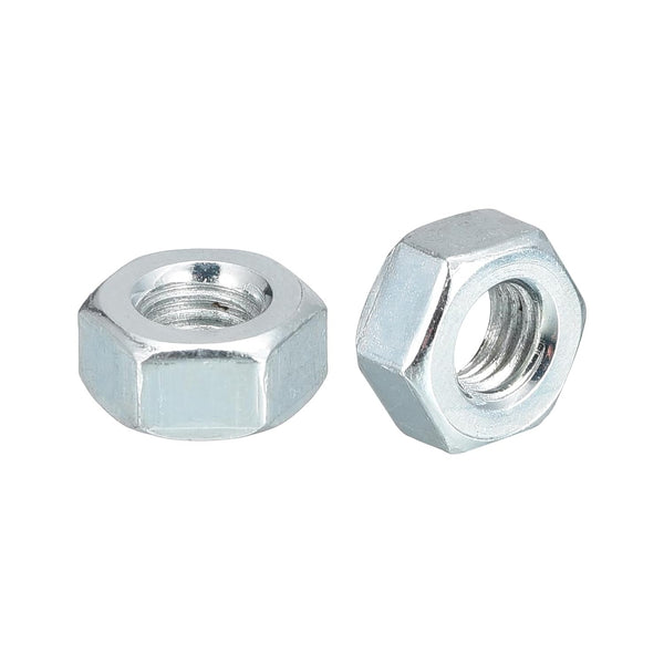 Hex Nuts (1/4"-28) 100Pcs, Zinc Plated Carbon Steel Fine Thread Hexagon Nut Hardware for DIY Home Repair