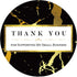 Thank You for Supporting My Small Business – Black Marble Stickers with Gold Foil – 1.5" Round, 400 Waterproof