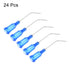 24pcs Blunt Tip Dispensing Needle, 22 Gauge 1 Inch Screw Interface, Bent Flow Design with Luer Lock for Adhesive Glue