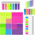BAYTORY 700 Sheets Transparent Sticky Notes, Clear Bright Waterproof 3 x 3 inch Memo Pad for Annotating Books
