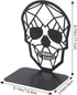 Moocci (1Pair) Black Skull Design Bookend Metal Book Ends, Heavy Duty Bookends for Shelves Desk, Skull Book Shelf