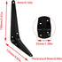 Mormchlots 24Pcs 6 5 Inch x Black Shelf Brackets, Heavy-Duty Metal Steel Corner L Brackets for Shelves Shelf