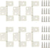 6 Pack White Non-Mortised Hinge for Mobile Home & RV Interior with Screws