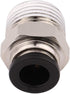 Push to Connect Tube Fitting, Male Straight - 5/16" Tube OD x 3/8" NPT Thread, Pack of 10