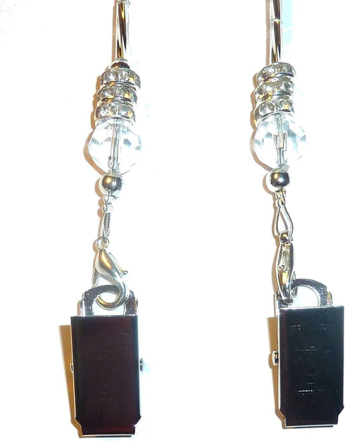 Crystal Bling Women's Bulldog Beaded Lanyard for ID Badge Holder, Teacher, Cruise Keys