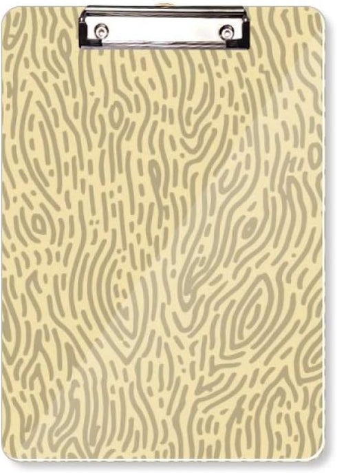 Yellow Patterns Bark Fingerprint Clipboard Folder Writing Pad Backing Plate A4
