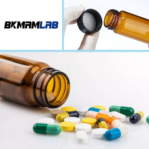 10ml Amber Small Glass Vials, 50pcs with Screw Caps