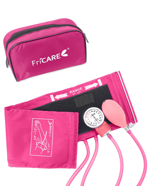 FriCARE Manual Blood Pressure Cuff for Nursing Students, Aneroid Sphygmomanometer for BP Monitoring, Home & Medical