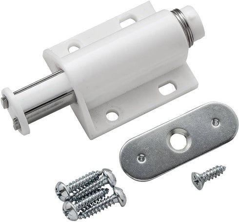 Magnetic Touch Latch, White - Push to Open & Spring Loaded Touch