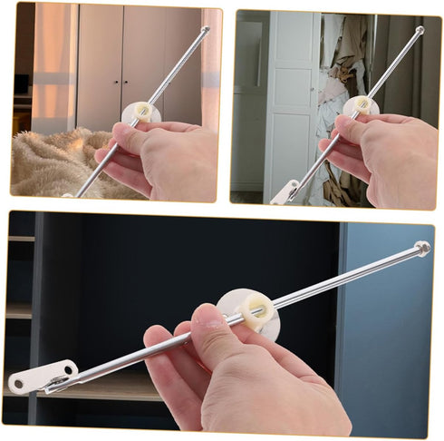 6pcs Uonlytech Cabinet Support Rods Durable Iron Hinge Connectors for Bedside Cabinets Elegant Design for Smooth