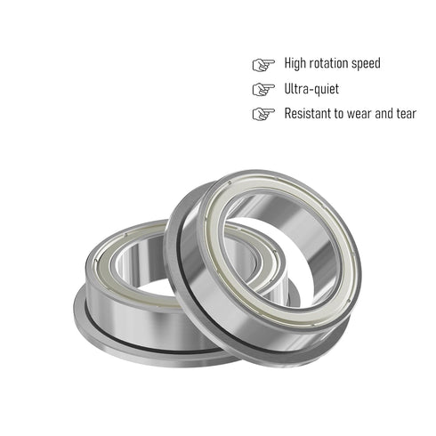 MF74ZZ 10PCS Flange Ball Bearing, 4×7×2.5mm Double Metal Shielded for Industrial Machine