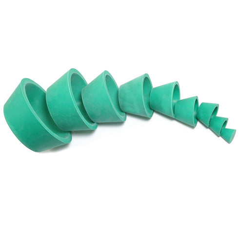 Suction Bottle Pad Silicone Funnel Holder Kit, 9 in 1 Buchner Funnel Flask Adapter with Green Rubber Seal