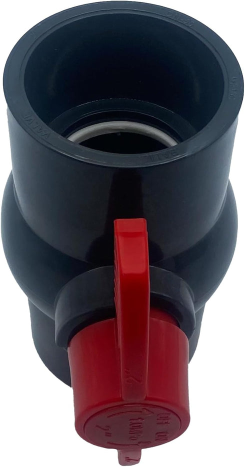 Poolzilla 2" PVC Ball Valve (2 Pack) - Leak-Proof Shut-Off Valve with Easy-Turn Handle for Schedule 40 PVC