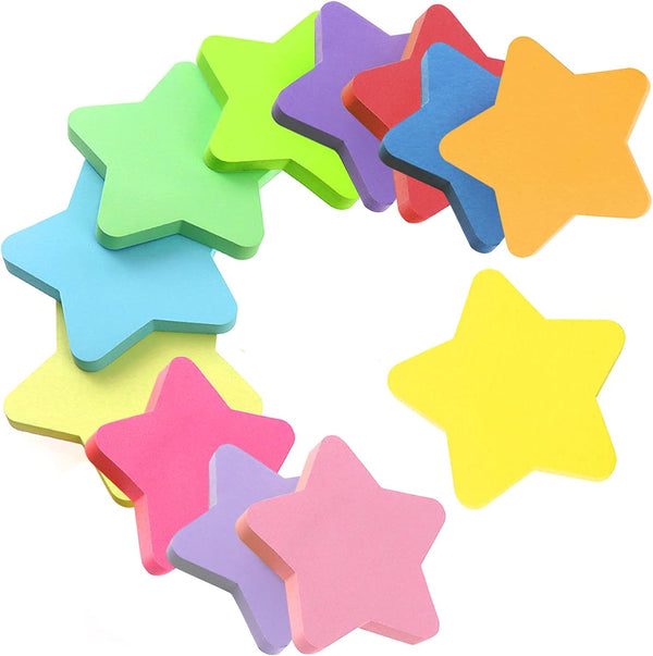 Self Sticky Post Notes, Bright Colorful Creative Notes for Notebooks, 2.75 x 2.75 Inch, 50 Pieces/Pad, 600 Sheets