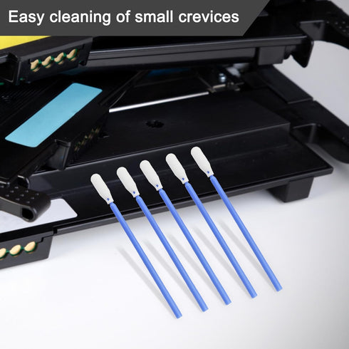 200 Pcs Blue Foam Swab Cleaning Tips, 3.66 Inch Sponge Stick for Inkjet Printer, Camera, Optical Lens Equipment