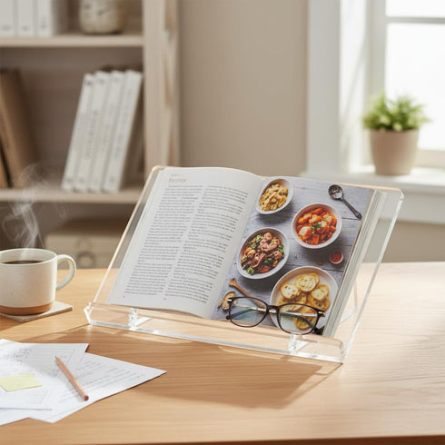 Azar 515500 1/2" 18" 12" 5" Displays - - Deluxe Acrylic Book Stand Holder Thick, Size: x x