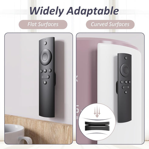 Vaszu 6 Pack Magnetic Remote Control Holder Wall Mount Self-Adhesive, Upgraded Silicone Remote Organizer Storage Wall