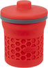 2 Prep Solutions Heat-Resistant Silicone Grease Strainer & Keeper - Cup Capacity, Red