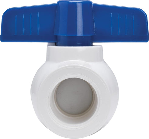 Homewerks VBVP40E8B Ball Valve, PVC Schedule 40 x Solvent, 2-Inch, Blue