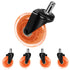 Office Chair Caster Wheels, 3" Heavy Duty Replacement Wheels for Hardwood, Tile, Carpet Floors, Smooth Rolling