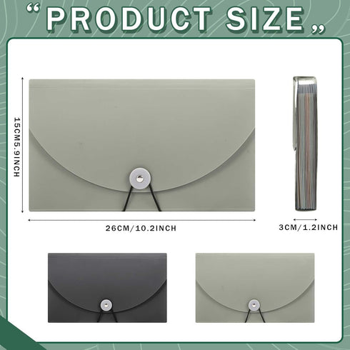 Harloon 2 Pack 13 Pockets Expanding File Folder with Cover and Labels, Mini Organizer for Office and Home