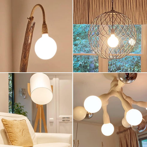 2 Pack G40/G125 Globe LED Bulb, Warm White 2700K Dimmable, 5W Equivalent 40W LED Globe Light Bulbs, E26 Base