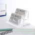 SANRUI Business Card Holder for Desk, Clear Acrylic Horizontal Business Card Display Stand with 2 Slots