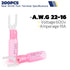 Haisstronica 200PCS Heat Shrink Fork Spade Connectors, #10 Waterproof Marine Grade Fork Terminal Connectors