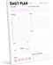 Daily Planner Notepad, Tear-Off Daily Planning Pad with To Do Lists, Schedule, 50 Undated Sheets, 8.5 x 11 in
