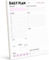 Daily Planner Notepad, Tear-Off Daily Planning Pad with To Do Lists, Schedule, 50 Undated Sheets, 8.5 x 11 in