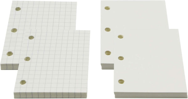 Mini Planner Inserts: 3-Ring Binder/Planner Filler Paper, Spiral Notebook Refill, Line Blank Paper for Filofax - 4 Pack