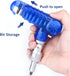 10 IN 1 Magnetic Ratcheting Multi-Bit Screwdriver Set, Adjustable S2 Steel Tool Kit with Blue Shaft