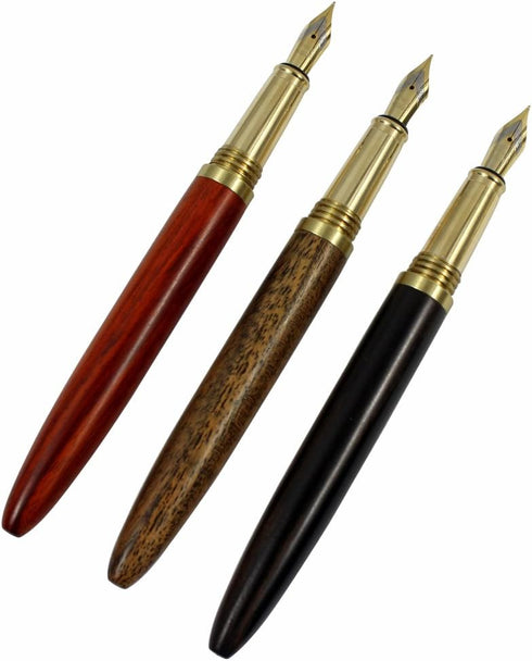 High Grade Wooden Fountain Pen - Brown Wood, 0.7mm, Business Office Supplies, Handcrafted