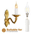 2.6 Inch 10Pcs E12 Bulb PATIKIL Tall Candle Covers Sleeves, Plastic Chandelier Socket Sleeves Drip Candle Socket Covers