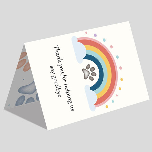 Smithtuy Pet Sympathy Thank You Card for Veterinarian Vet Nurse,Pet Dog Cat Loss Thank You Cards for Vet Clinic Staff