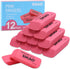 Pink Erasers 12 Pack - Latex Free Pencil Erasers for Kids, Rubber Art Erasers for Classroom Essentials