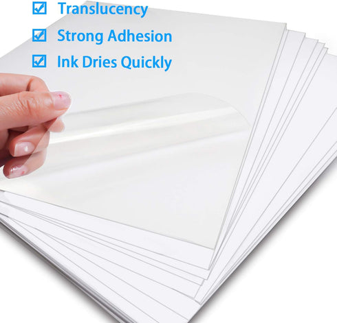 Printable Sticker Paper for Inkjet Printer, 8.5 x 11 Inches, 20 Sheets Waterproof