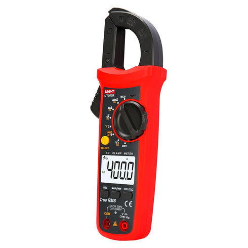 UNI-T Digital Clamp Meter UT202R, AC Current TRMS Volt Amp Ohm Meter, HVAC Clamp On Multimeter, Auto Ranging