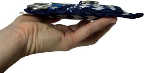 6 Piece Pocket Organizer Kit with Fashionable Blue Chevron Pattern, 6 Pockets and Needed Accessories