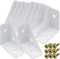 Joyangy 10Pcs White Right Angle Corner Shelf Bracket, 38x38mm Metal Corner Brackets for